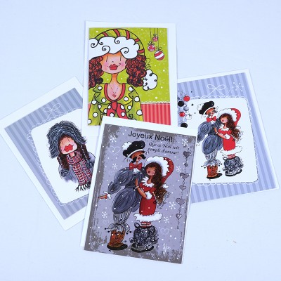 Papeterie : Cartes de vœux de Noël (paquet de 4 cartes)